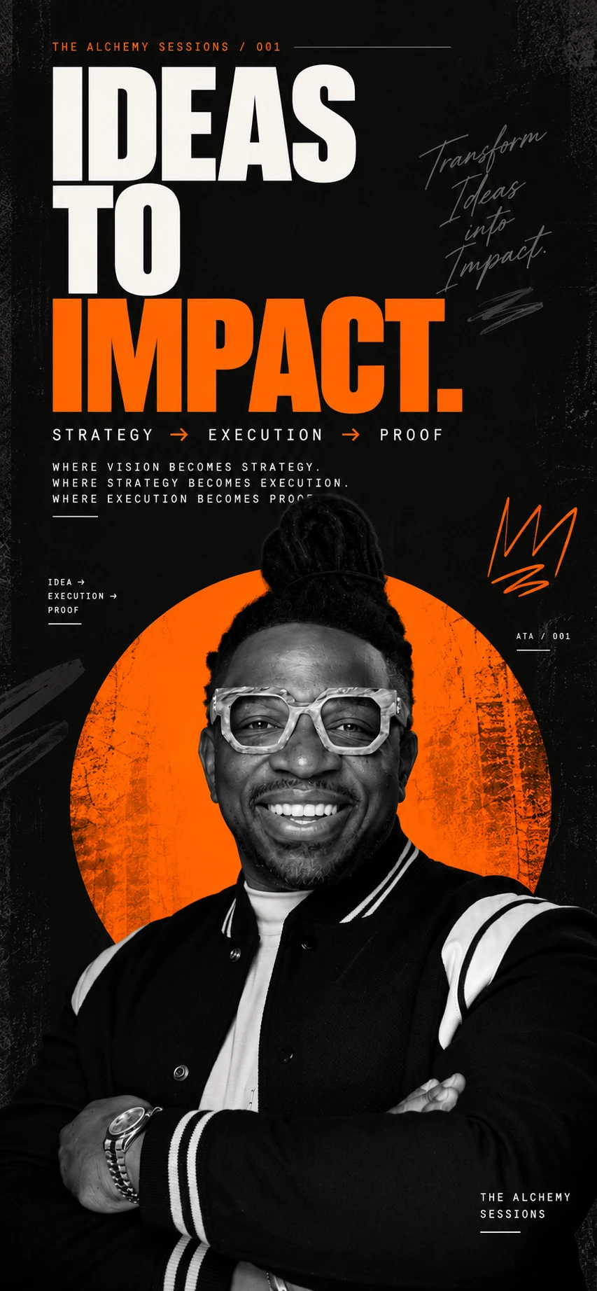 Ideas to Impact — The Alchemy Sessions campaign portrait of Ameer Natson.